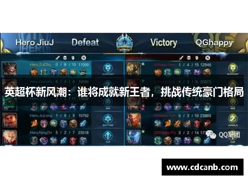 英超杯新风潮:谁将成就新王者,挑战传统豪门格局 英超杯新风潮:谁将成就新王者,挑战传统豪门格局